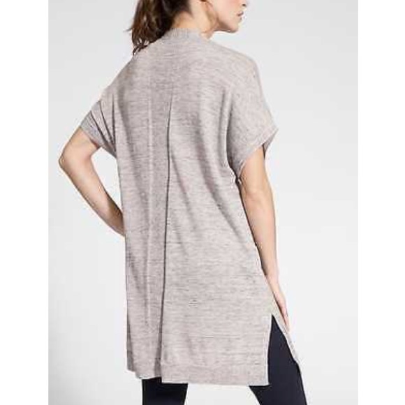 Athleta Short Sleeve Open Wrap Cardigan 